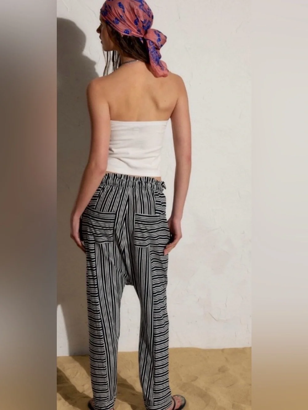 NWT FREE PEOPLE HOLTEN COTTON-JERSEY HAREM PANTS